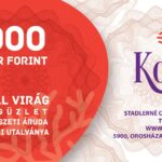 5 000 Ft vásárlási utalvány ajándékkártya virágboltba Korall Virág Orosháza